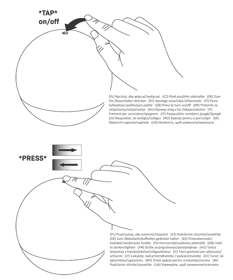 sciemnianie lampki biurkowej